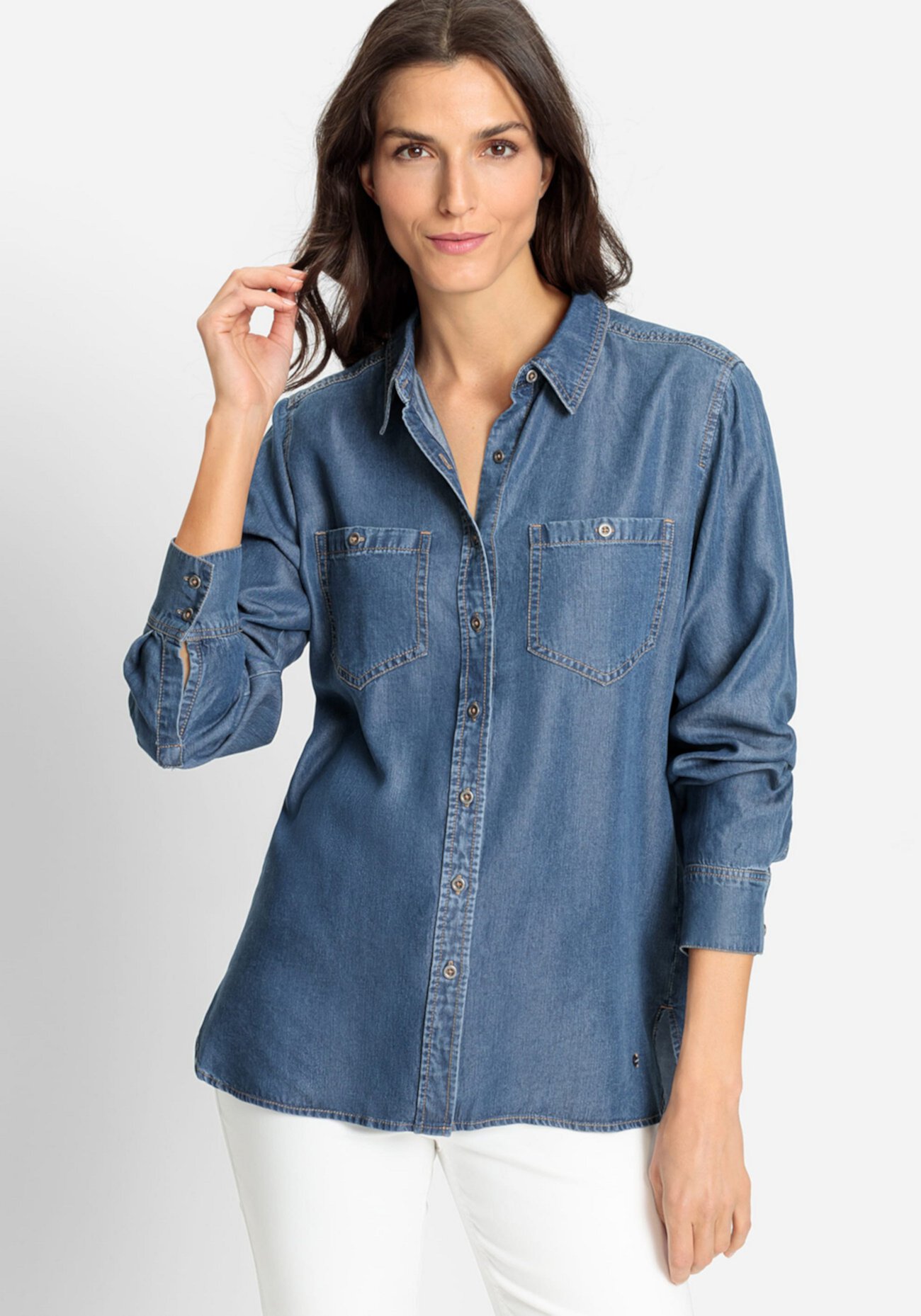 Women's Long Sleeve Soft Denim Shirt Olsen