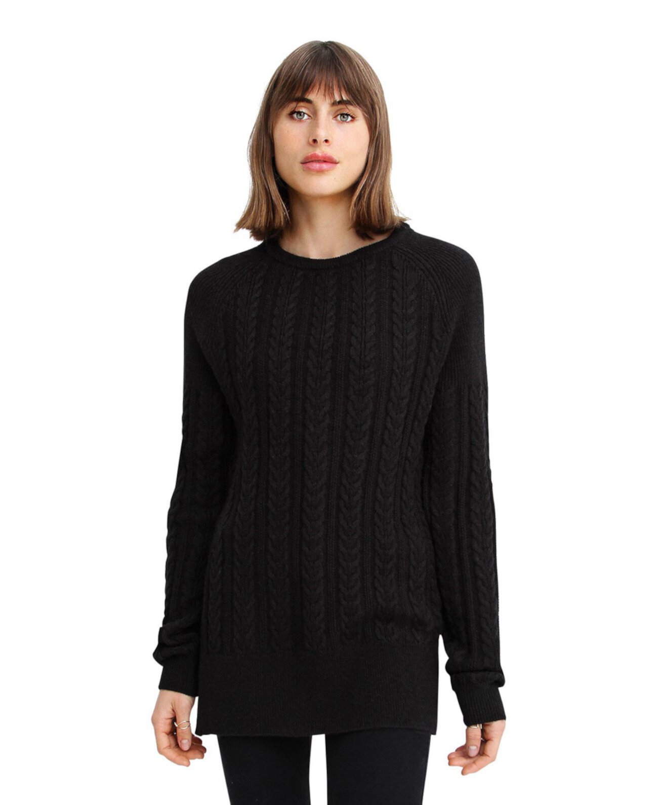 Women's At Last Cable Knit Jumper with Slit Belle & Bloom