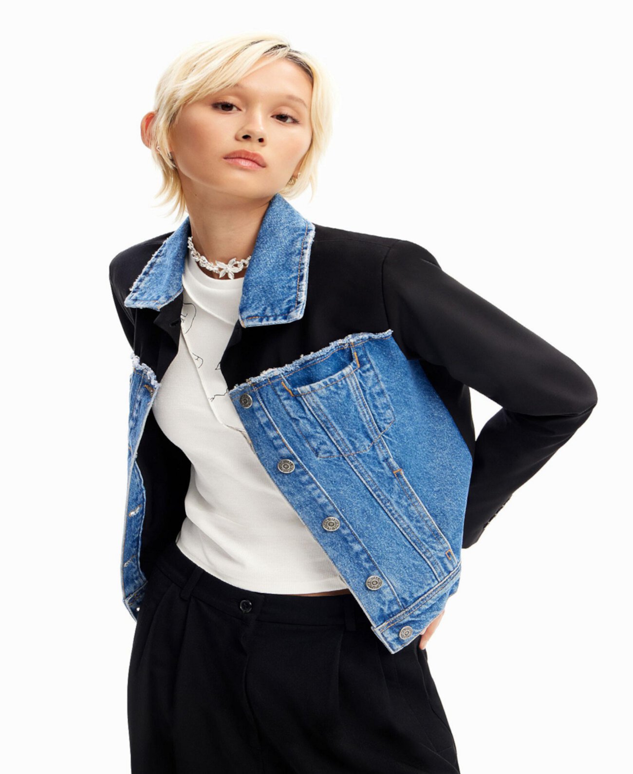 Women's Hybrid trucker jacket Desigual