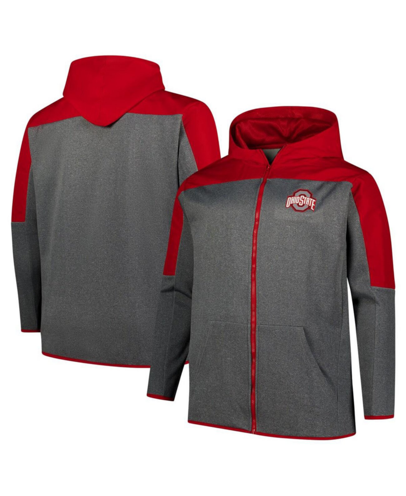 Мужская двусторонняя куртка-hoodie Fanatics Ohio State Buckeyes с капюшоном и полной застежкой, полиэстер Fanatics