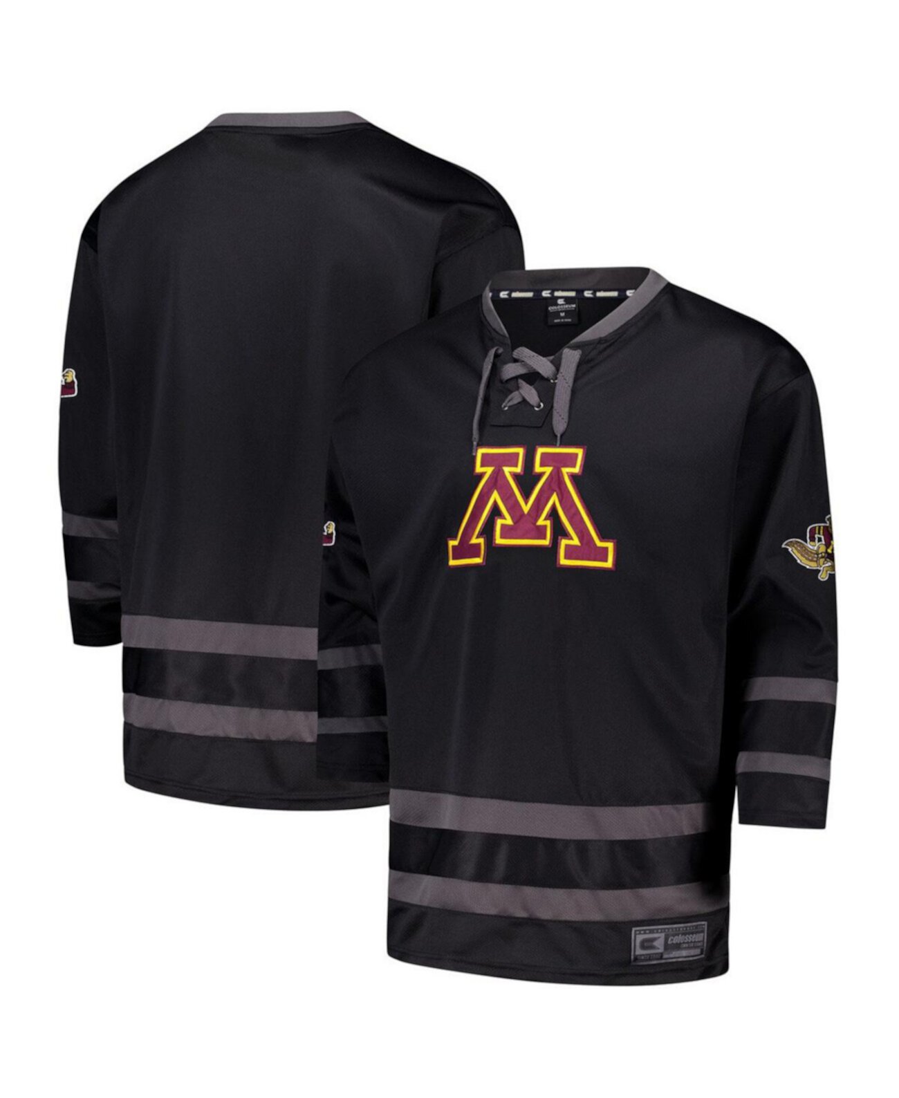 Men's Black Minnesota Golden Gophers On The Ice Hockey Jersey Colosseum