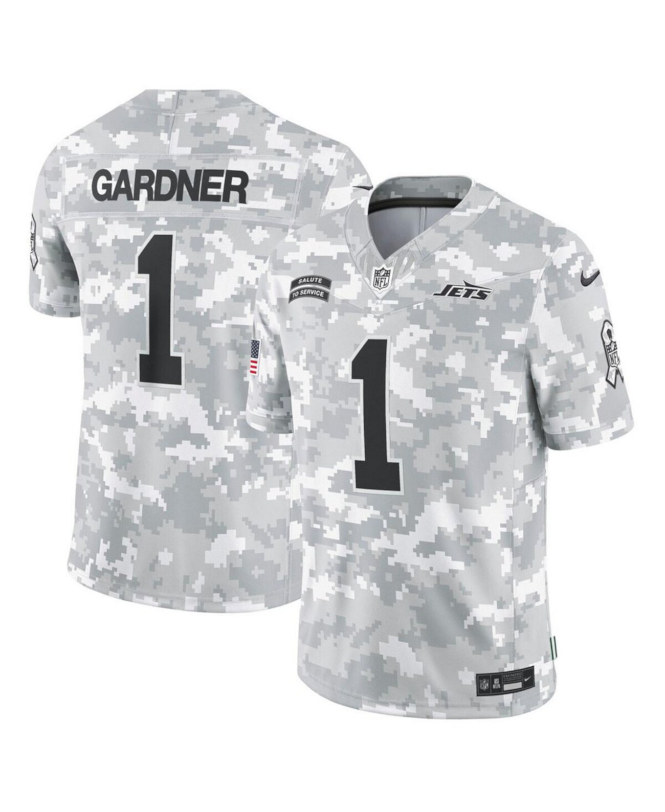 Men's Sauce Gardner Arctic Camo New York Jets 2024 Salute to Service Limited Jersey Nike