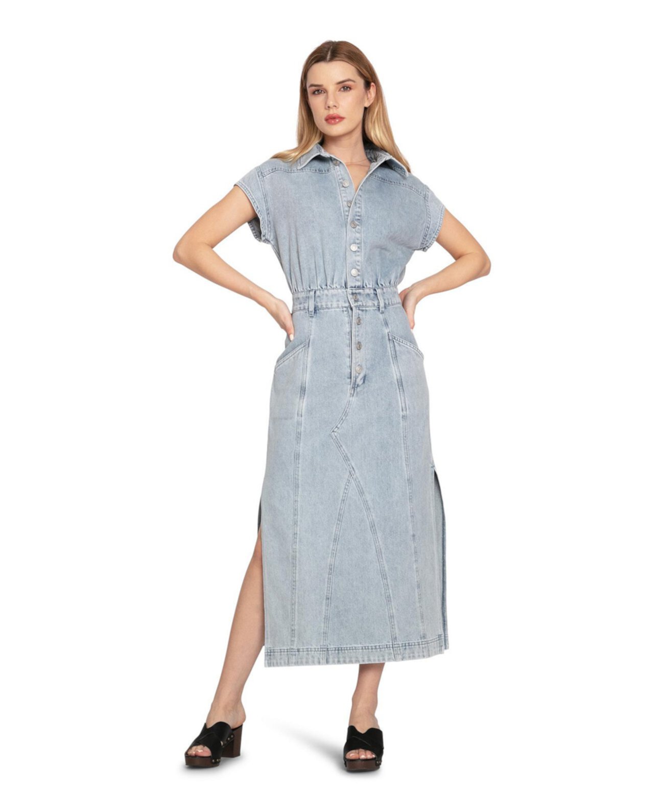 Sundown Denim Midi Shirt Dress Belle & Bloom