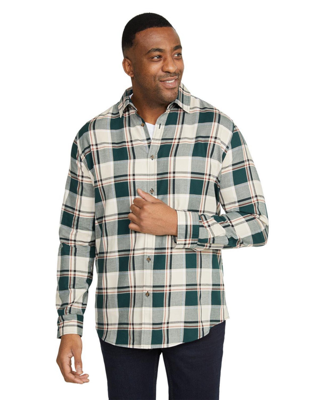 Mens River Brushed Check Big & Tall Johnny Bigg