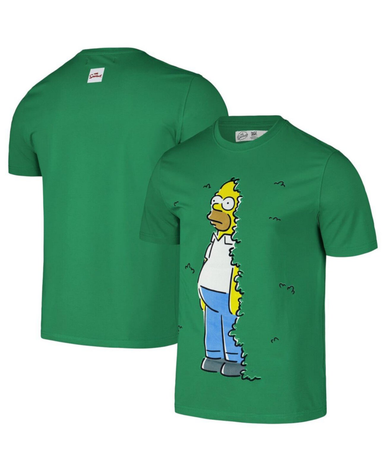 Men's Homer Simpson Kelly Green The Simpsons Hiding in the Bushes T-Shirt Freeze Max