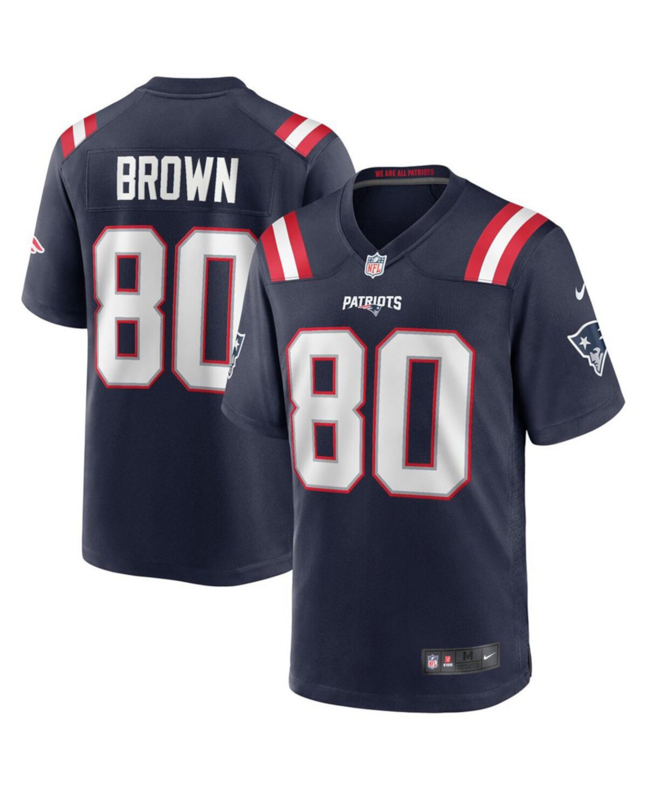 Men's Troy Brown Navy New England Patriots Game Retired Player Jersey Nike