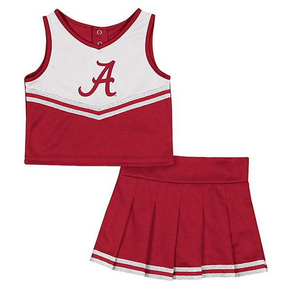 Girls Toddler Colosseum Crimson Alabama Crimson Tide Time For Recess Cheer Top & Skirt Set Colosseum