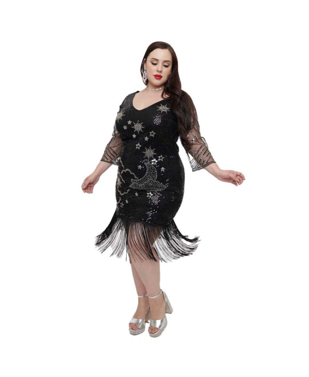 Plus Size 1920s Margaux Flapper Dress Smak Parlour