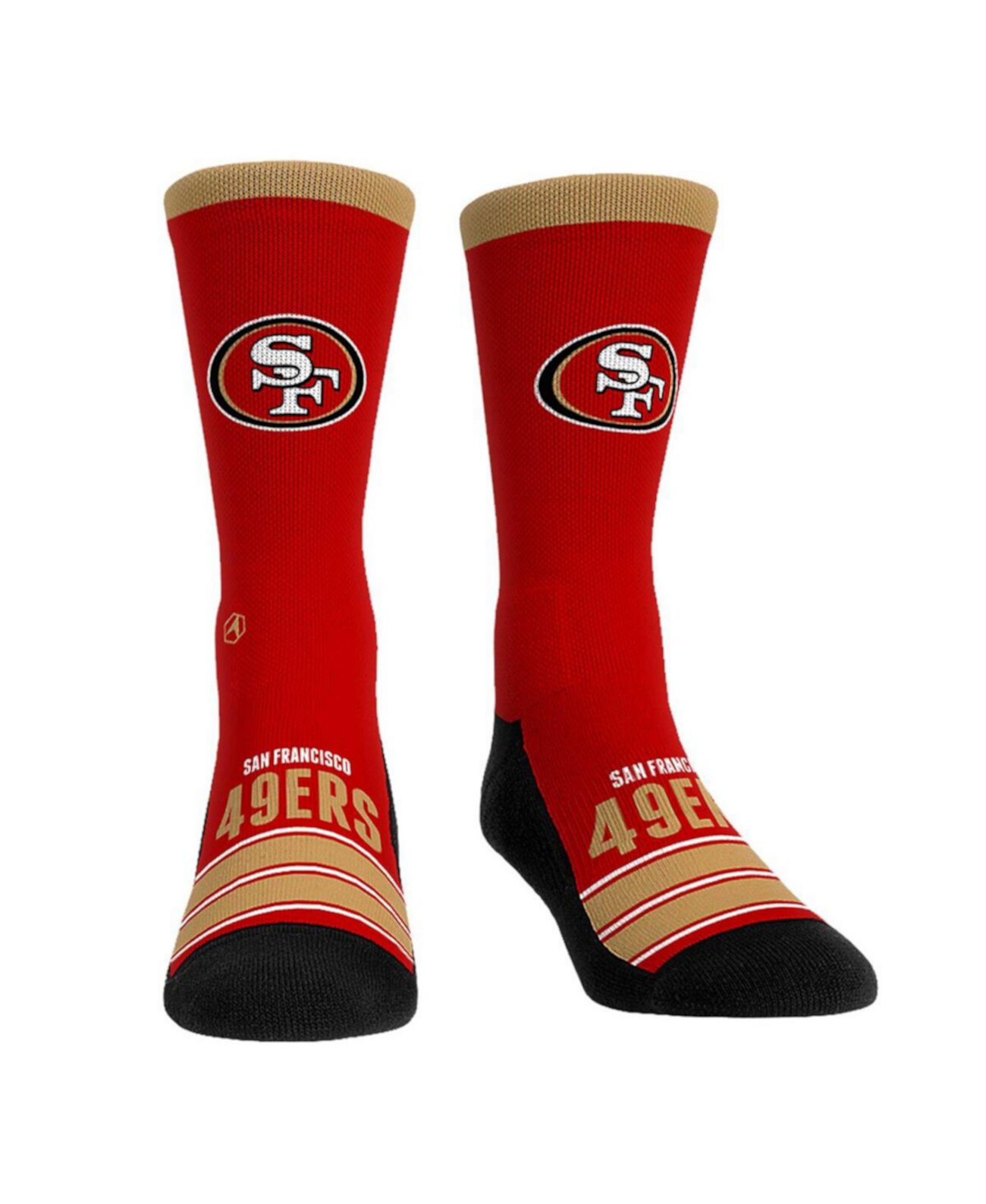 Rock Em' Men's and Women's San Francisco 49ers Gametime Stripe Crew Socks Rock 'Em