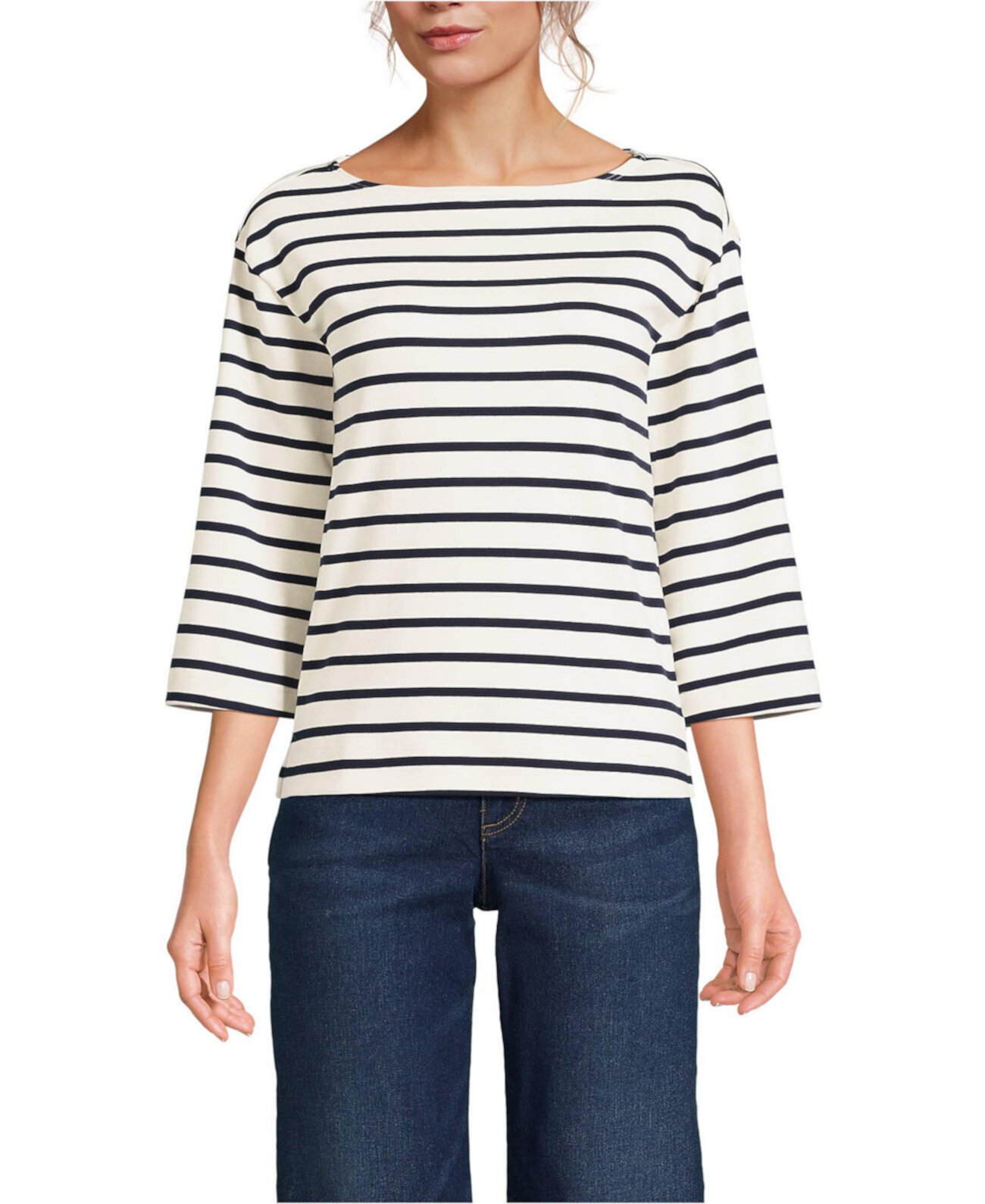 Women's 3/4 Bell Sleeve Supima T-shirt Lands' End