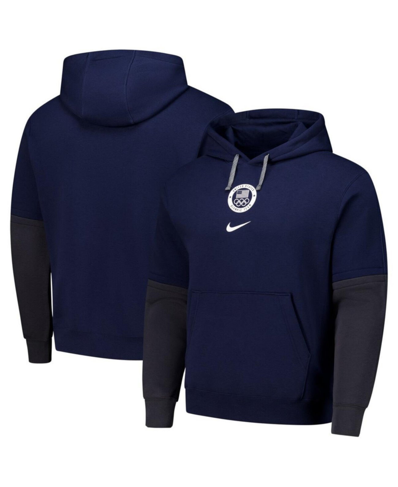 Men's Navy Team USA Club Color Block Pullover Hoodie Nike