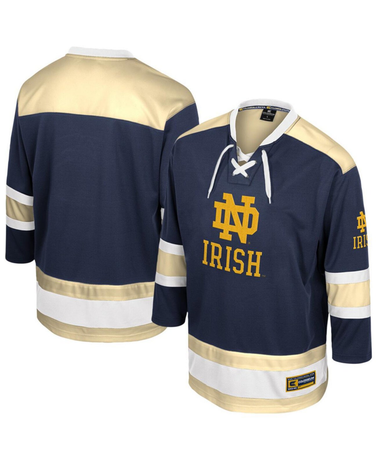 Men's Navy Notre Dame Fighting Irish Athletic Machine Fashion Hockey Jersey Colosseum