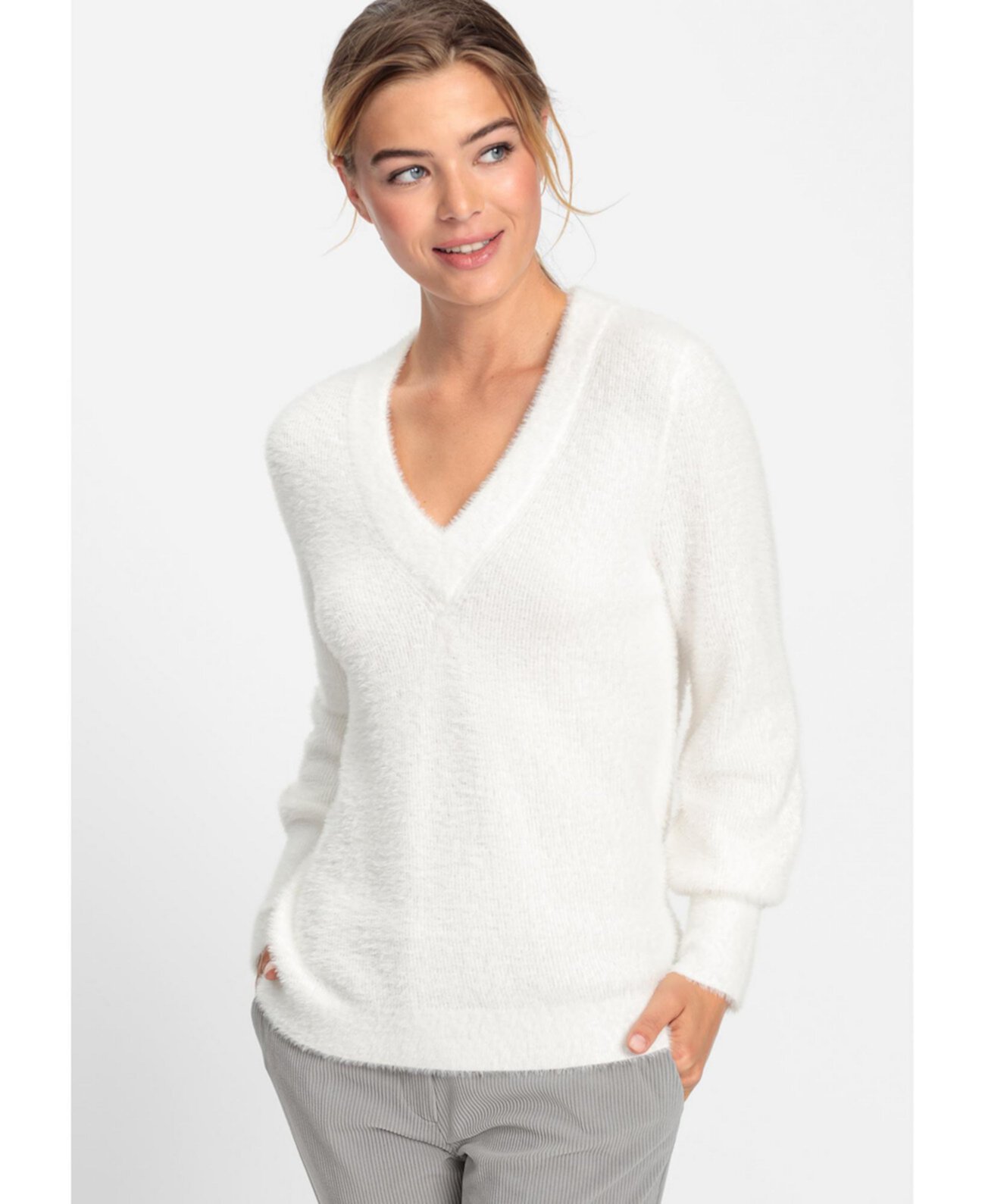 Women's Feather Yarn Sweater Olsen