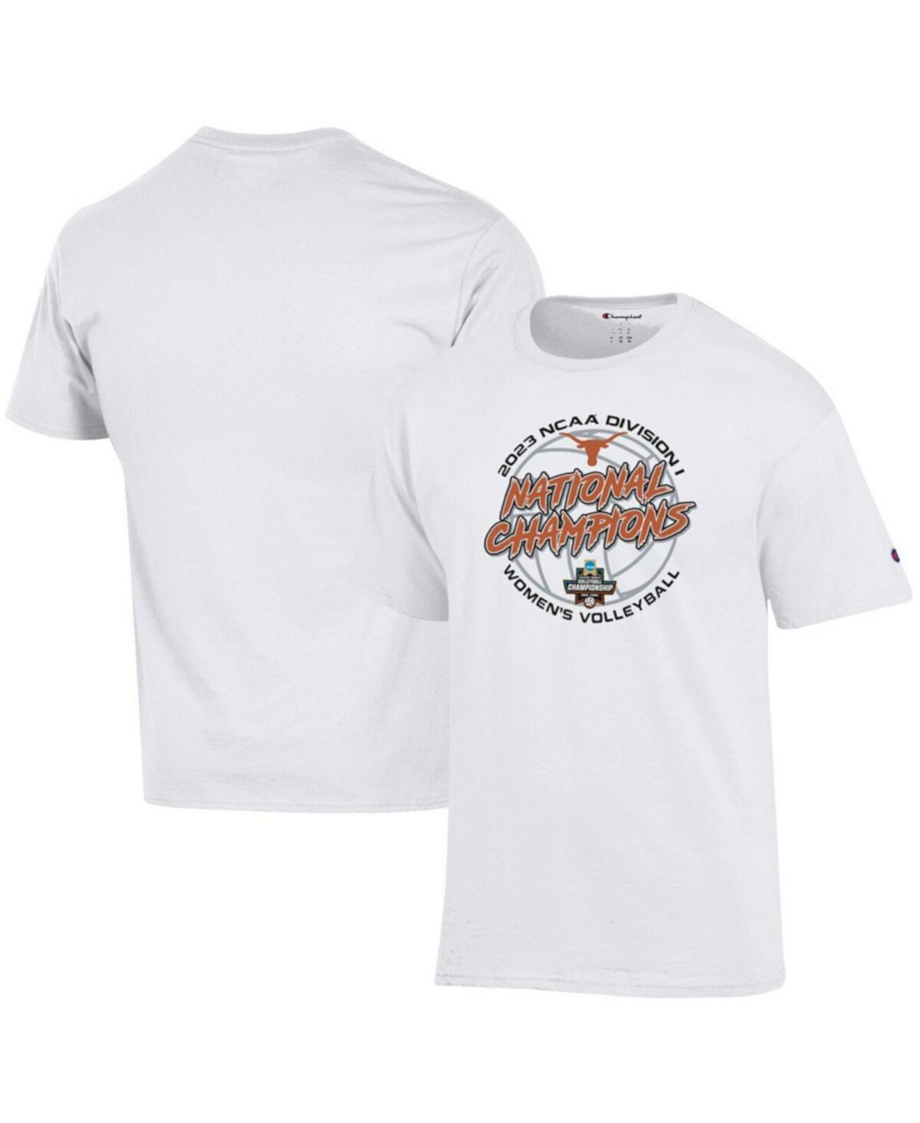 Men's and Women's White Texas Longhorns 2023 NCAA Women's Volleyball National Champions Locker Room T-shirt Champion