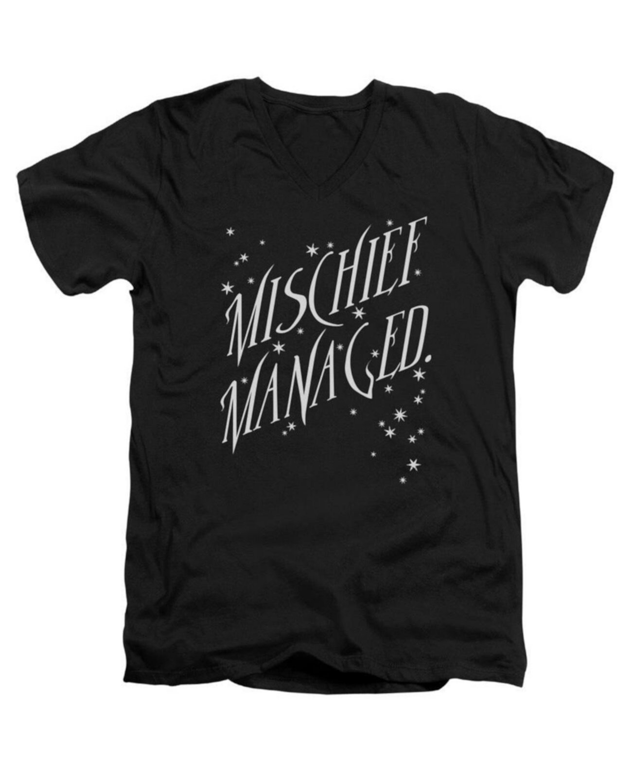 Men's Mischief Managed 4 Short Sleeve Adult V Neck Premium Cotton Tee / T-Shirt Harry Potter