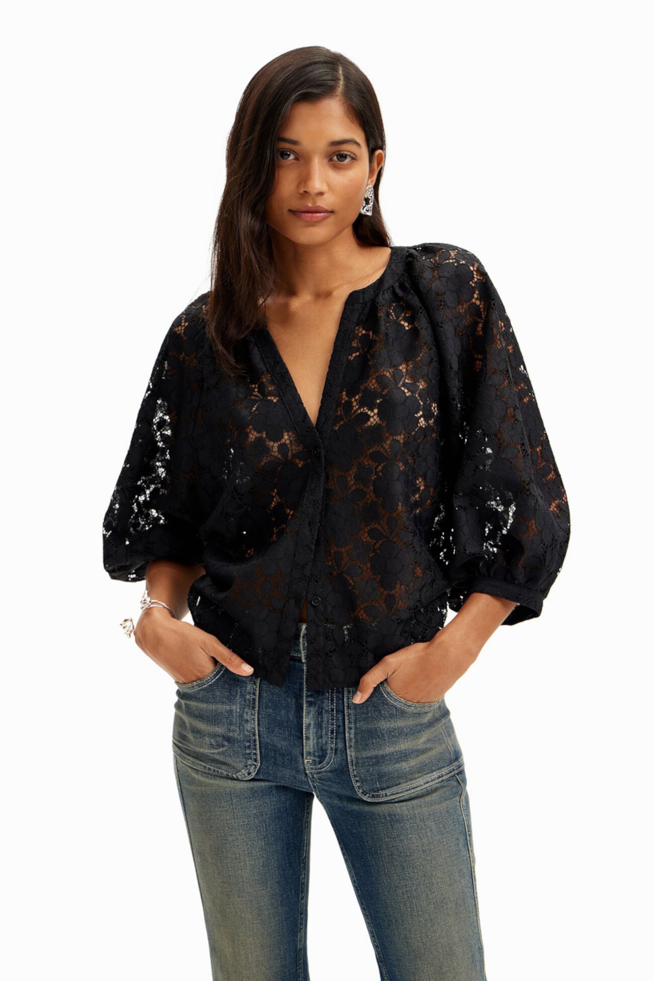 Women's Floral lace blouse Desigual