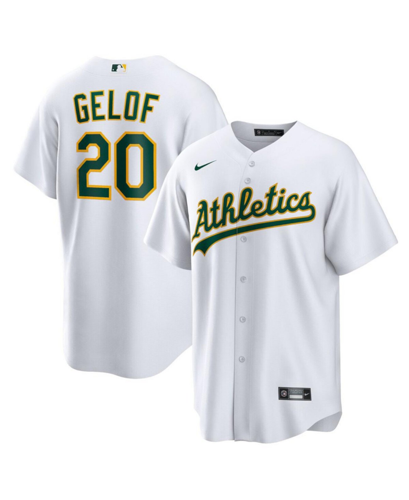 Men's Zack Gelof White Oakland Athletics Home Replica Jersey Nike