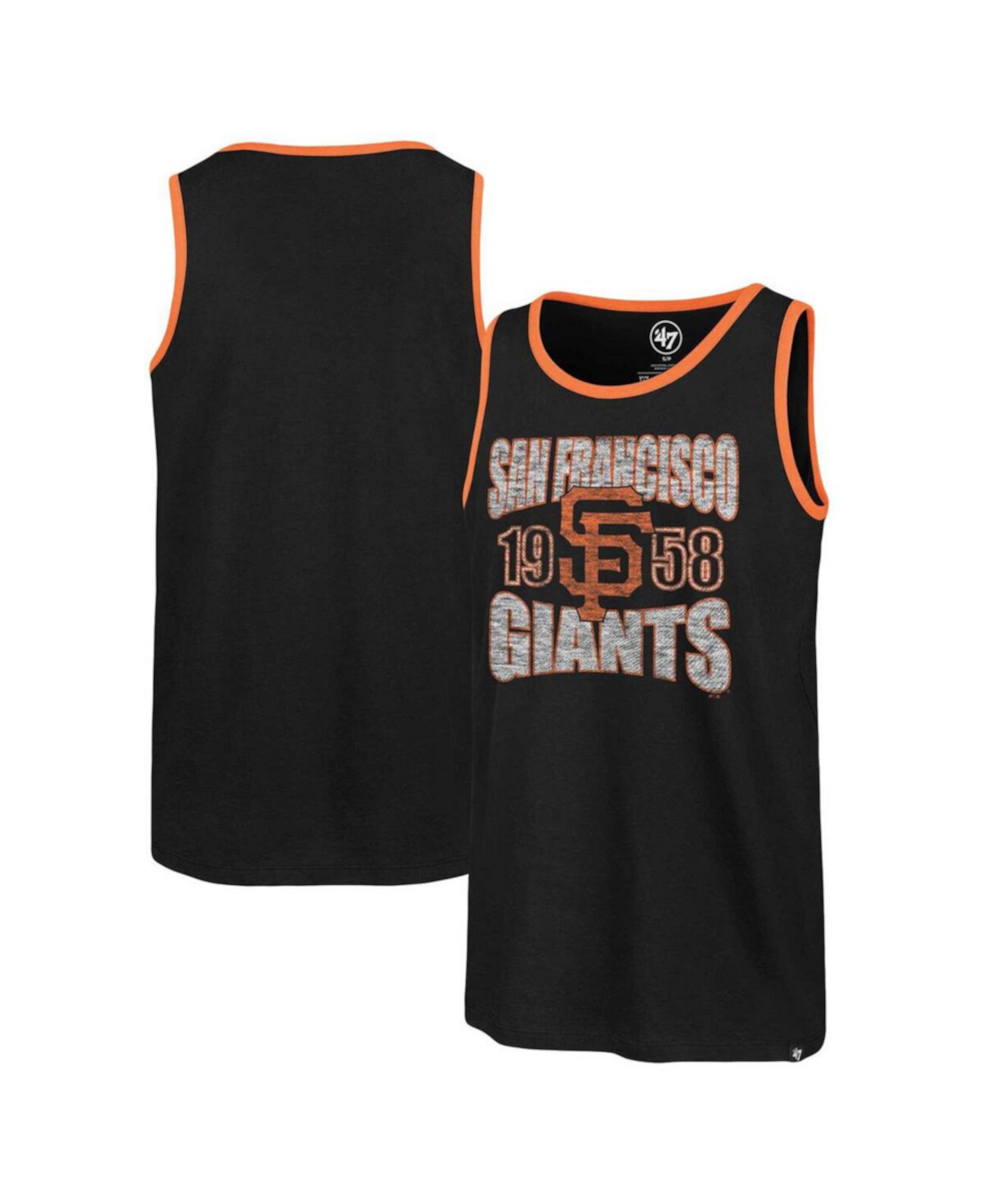 Men's Black San Francisco Giants Upload Franklin Tank Top '47 Brand