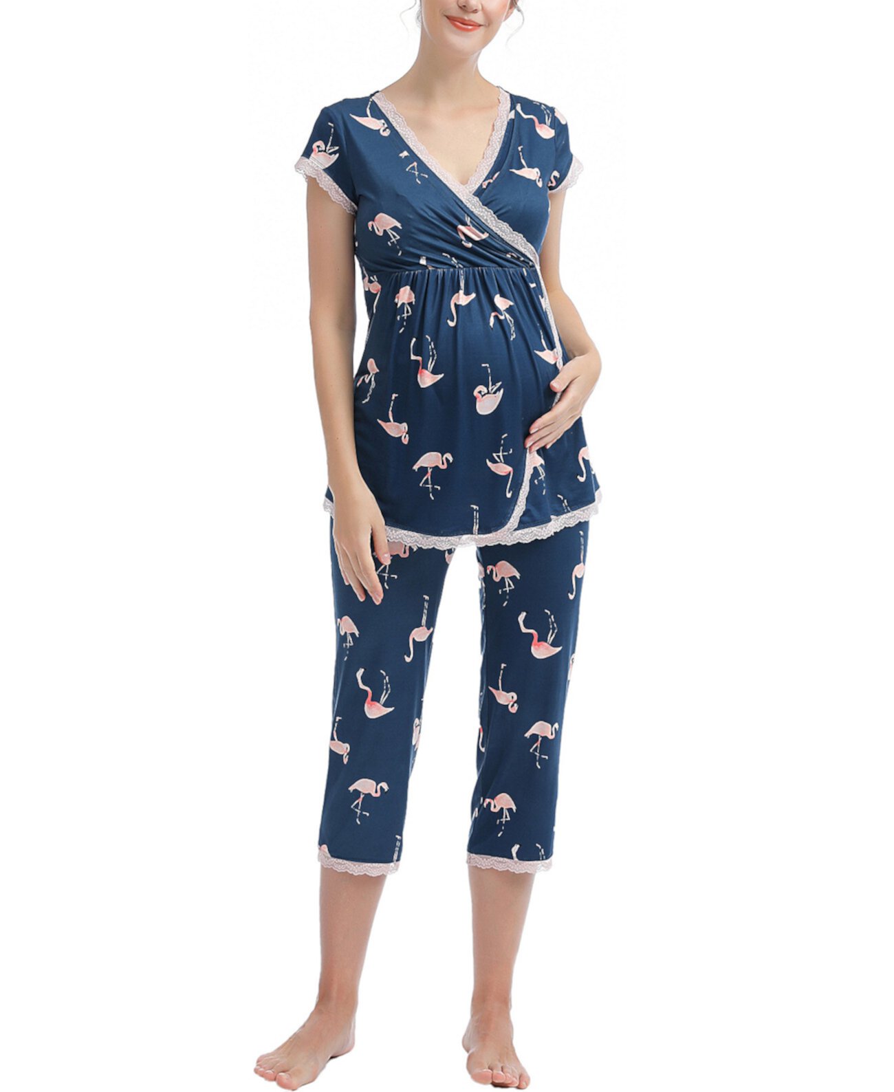 Maternity Addison Nursing Pajama Set Kimi and Kai