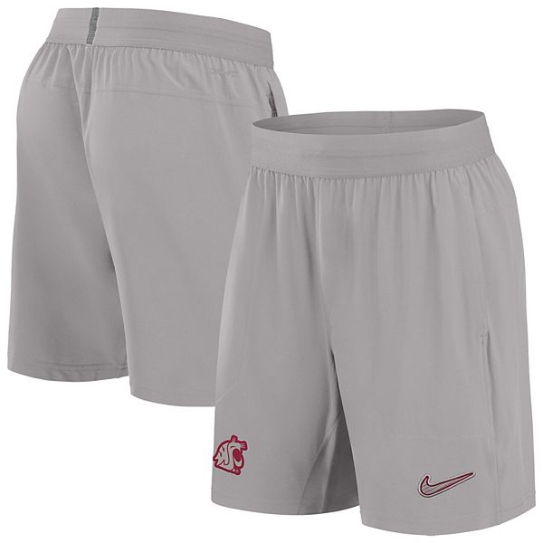 Men's Nike Gray Washington State Cougars 2024/25 Sideline Performance Woven Shorts Nike