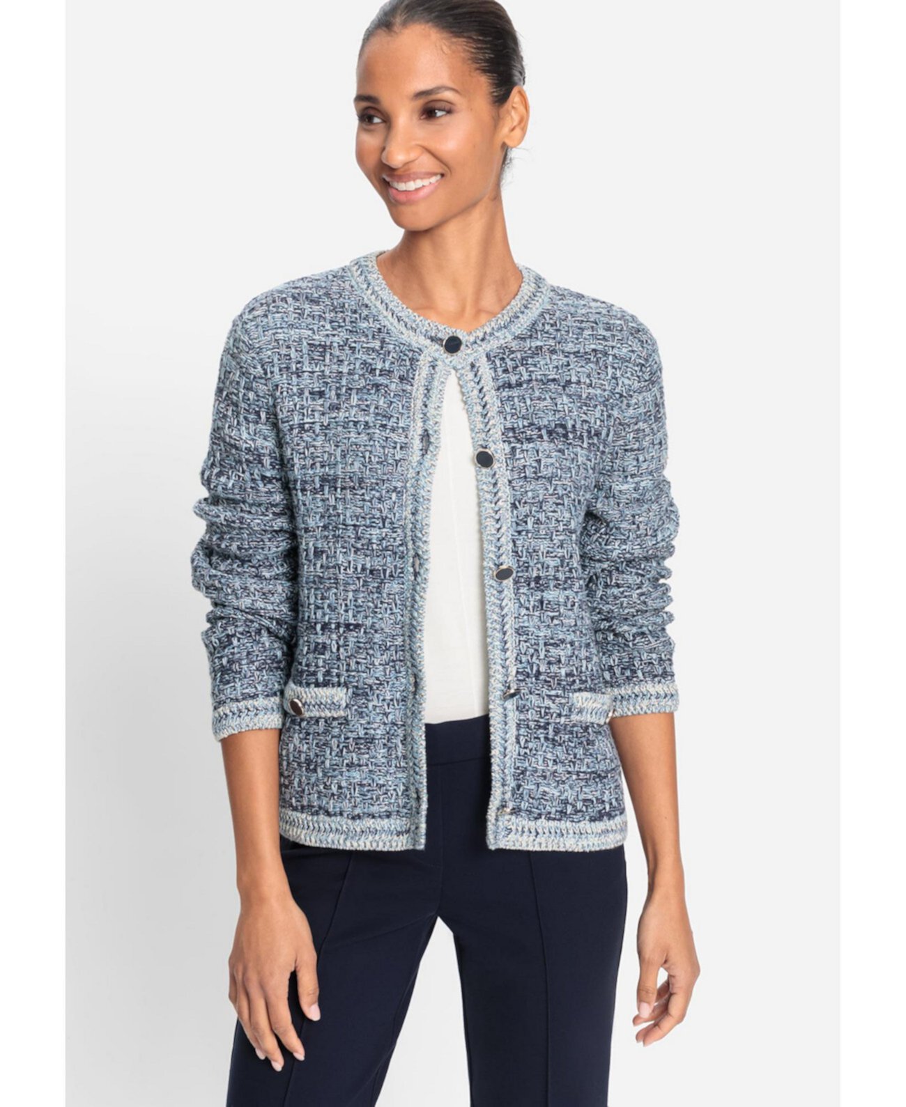 Women's Tweed Knit Cardigan Olsen