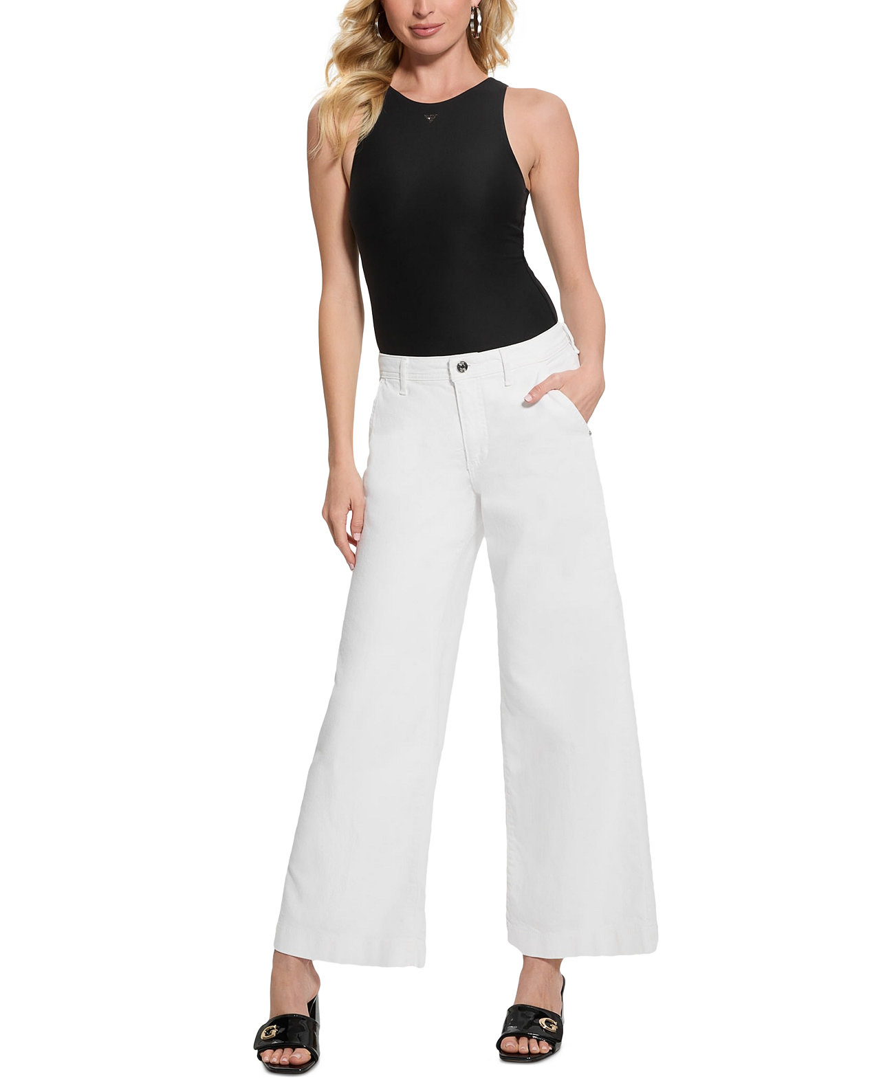 Women's Zoya Wide-Leg Cropped Jeans Guess