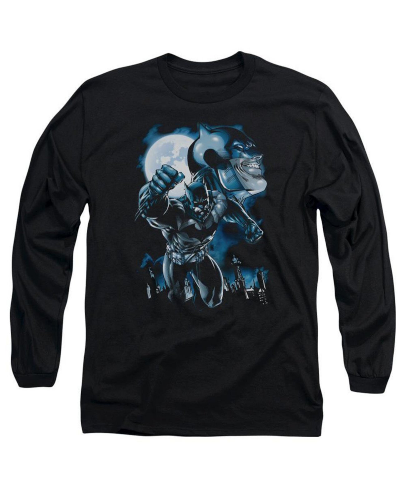 Men's Moonlight Bat Long Sleeve Adult Tee / T-Shirt Batman