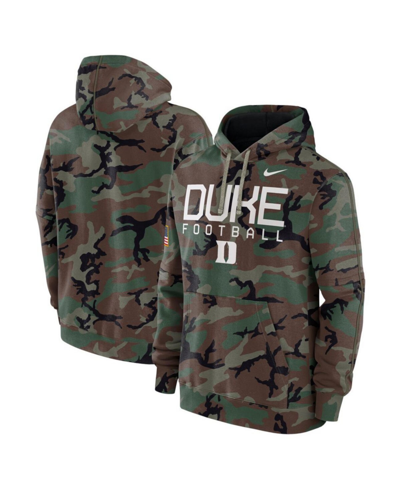 Men's Camo Duke Blue Devils 2024 Military Appreciation Club Fleece Pullover Hoodie Nike