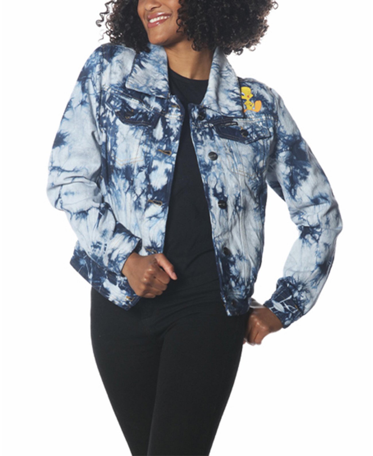 Women's Bull Denim Looney Tunes Trucker Jacket Members Only