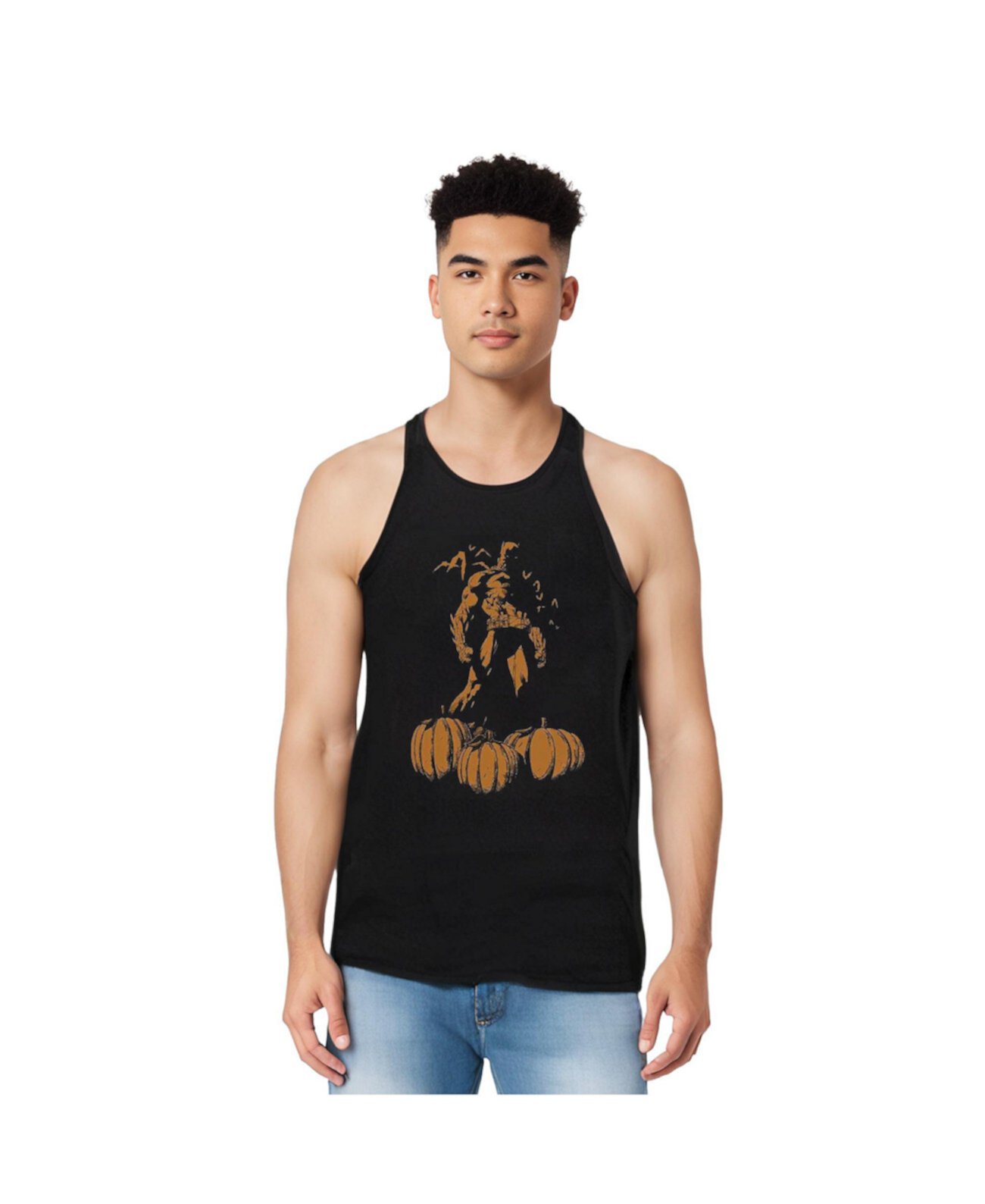 Men's A Bat Among Pumpkins Adult Tank Top Batman