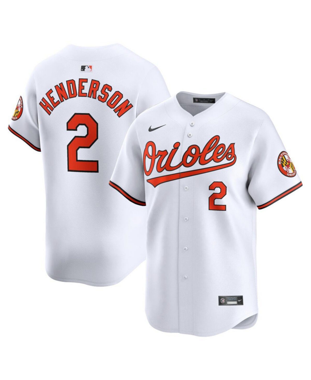 Men's Gunnar Henderson White Baltimore Orioles Home Limited Player Jersey Nike