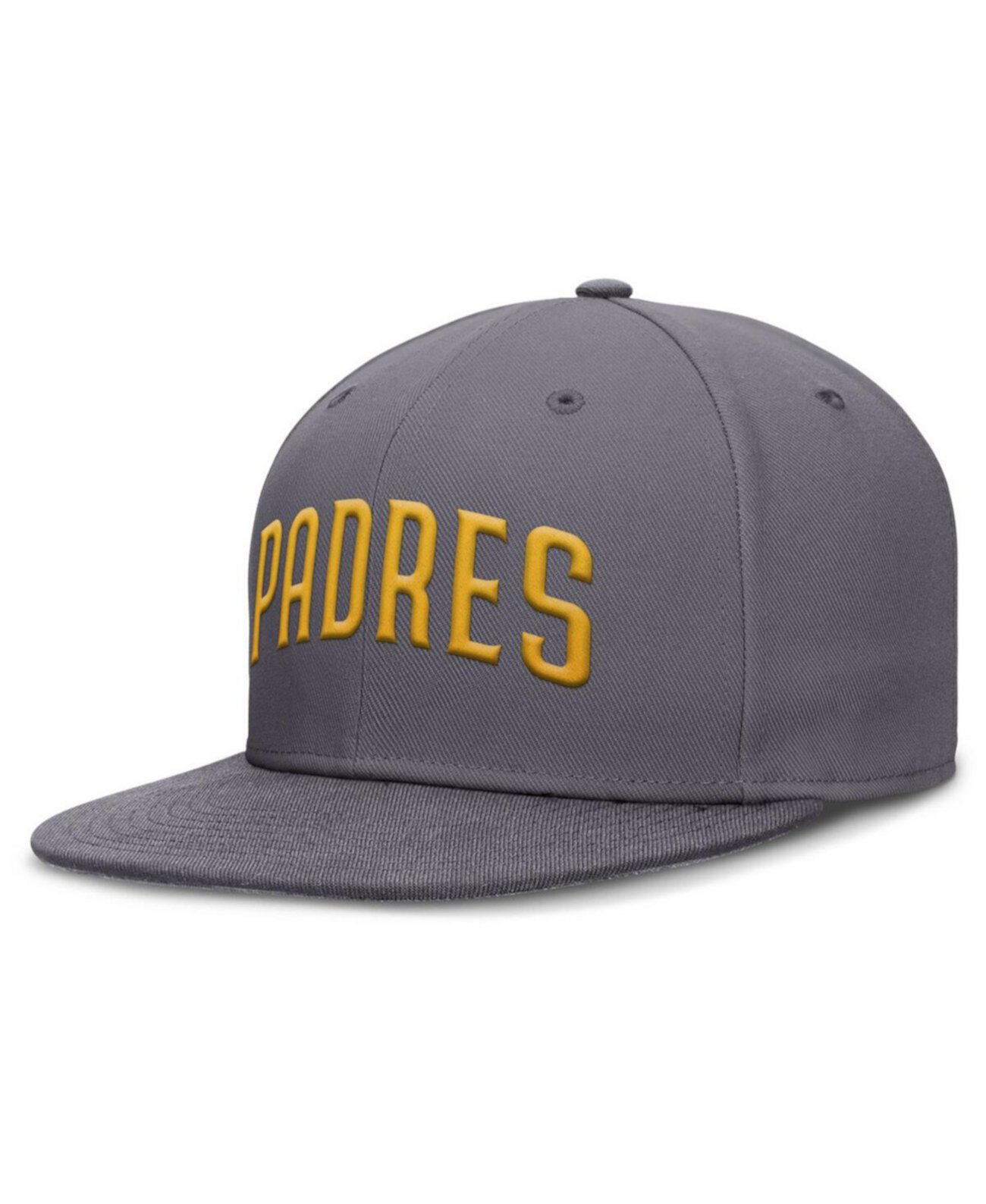 Мужская серая кепка с логотипом San Diego Padres, технология Dri-FIT, высокая структура, 100% полиэстер Nike