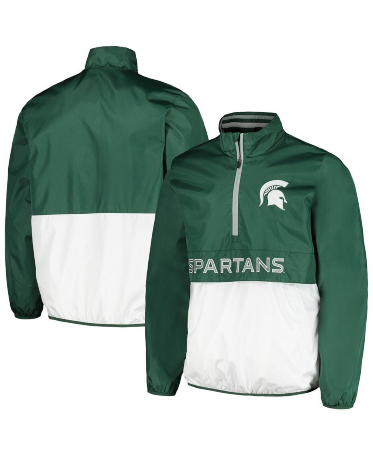 Men's Green Michigan State Spartans Cornerman Half-Zip Top G-III Sports