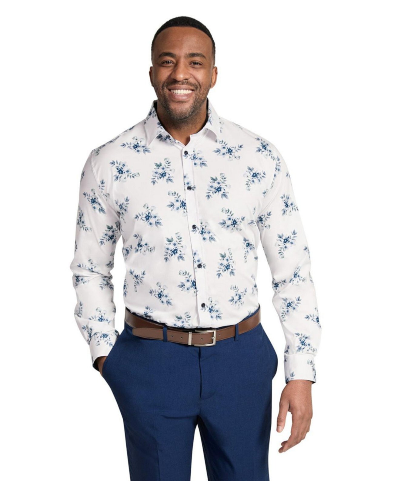 Big & Tall Verdon Floral Stretch Shirt Johnny Bigg