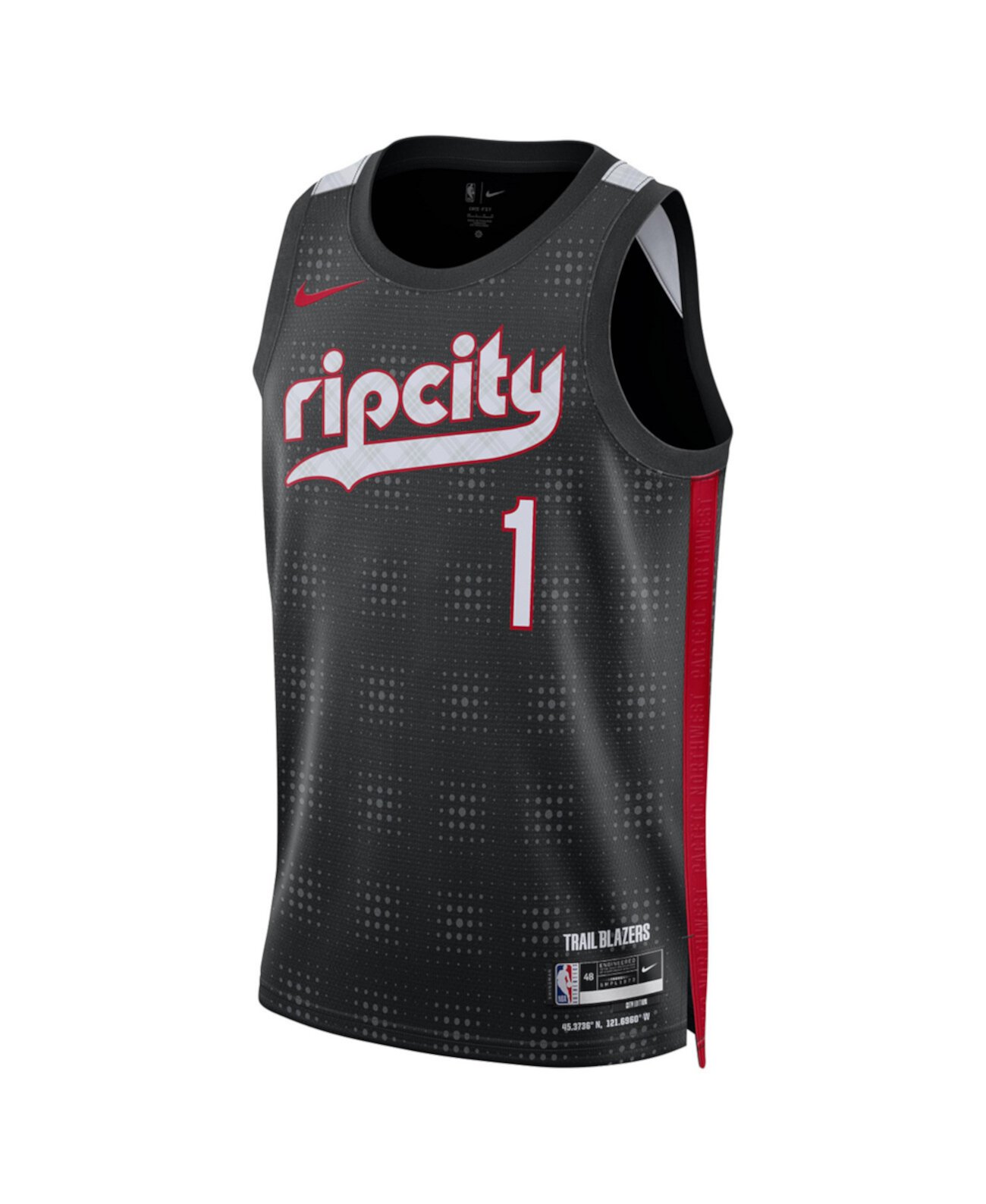 Men's and Women's Black Anfernee Simons Portland Trail Blazers 2024/25 City Edition Finished Swingman Jersey Nike