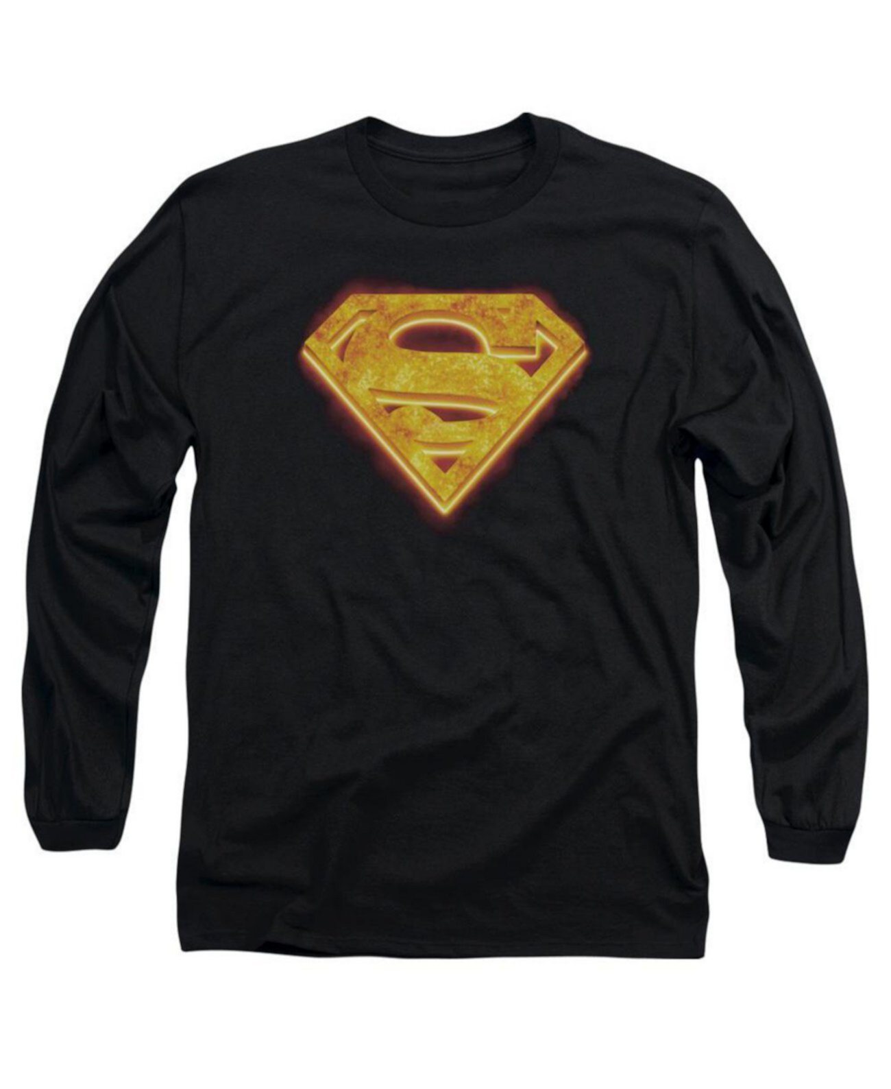 Men's Hot Steel Shield Long Sleeve Adult Tee / T-Shirt Superman