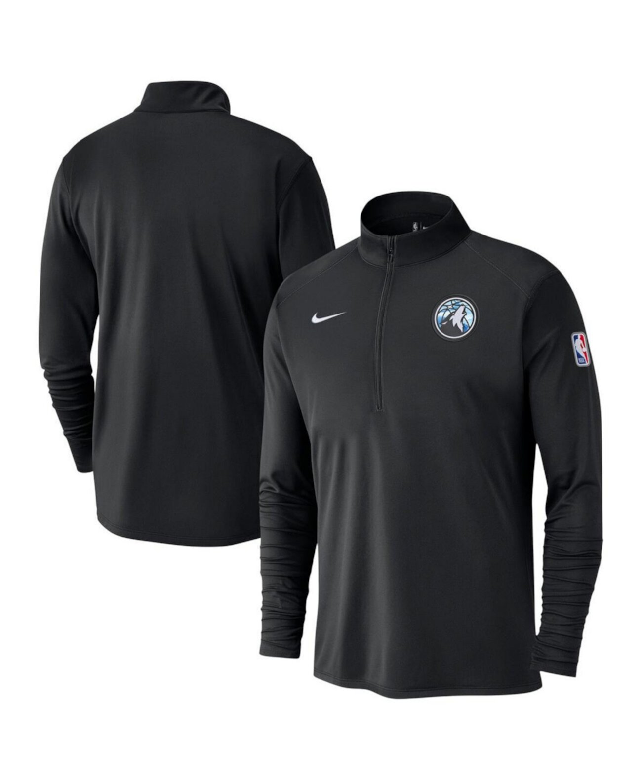 Men's Black Minnesota Timberwolves 2024/25 City Edition Authentic Coaches Performance Half-Zip Top Nike