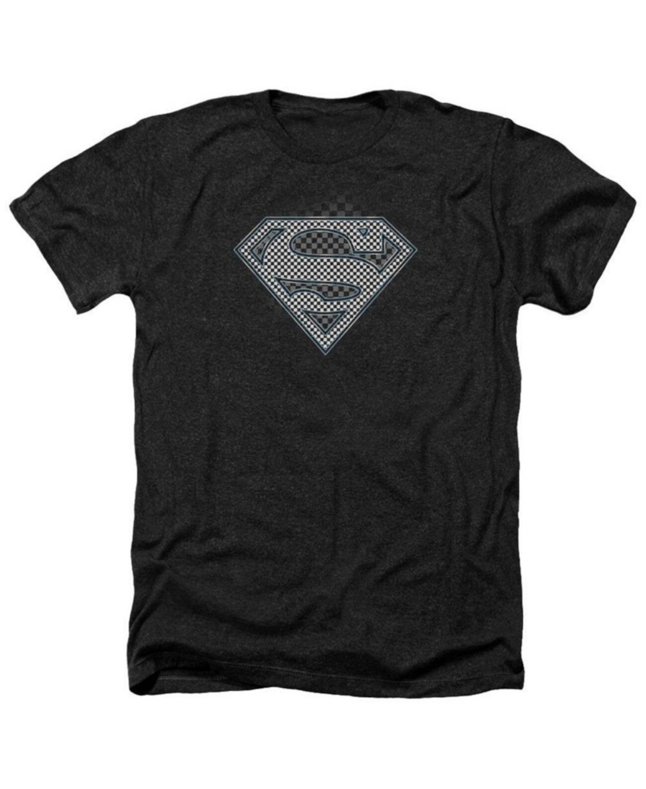 Men's Checkerboard Adult Heather Tee / T-Shirt Superman