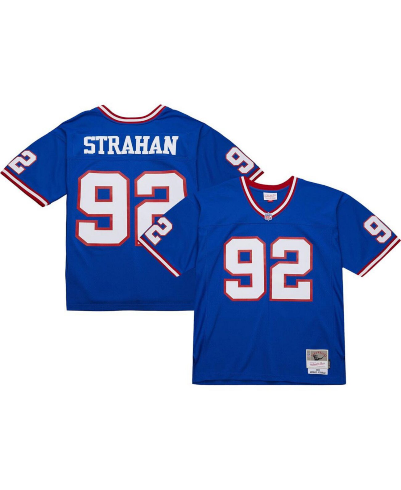 Men's Michael Strahan Royal New York Giants Big Tall 1993 Retired Player Replica Jersey Mitchell & Ness