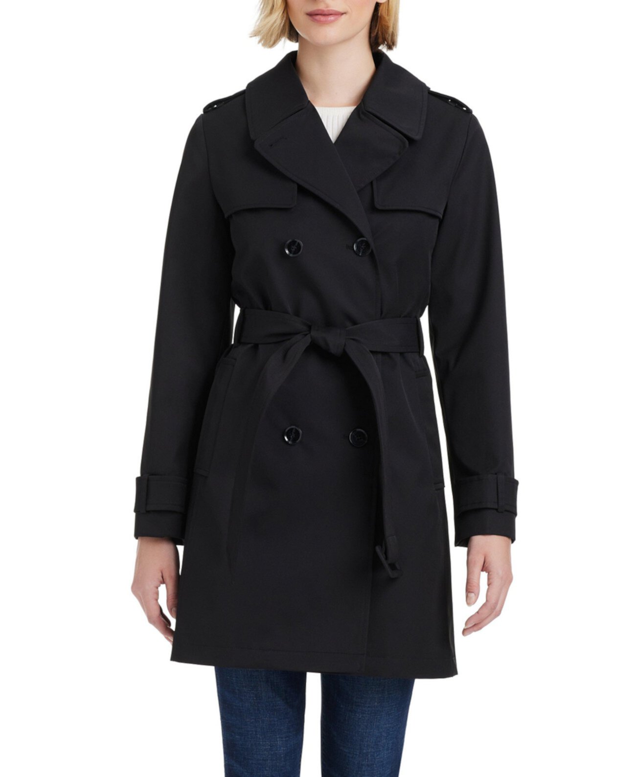 Women s Short Double-Breasted Trench Coat Kate Spade New York