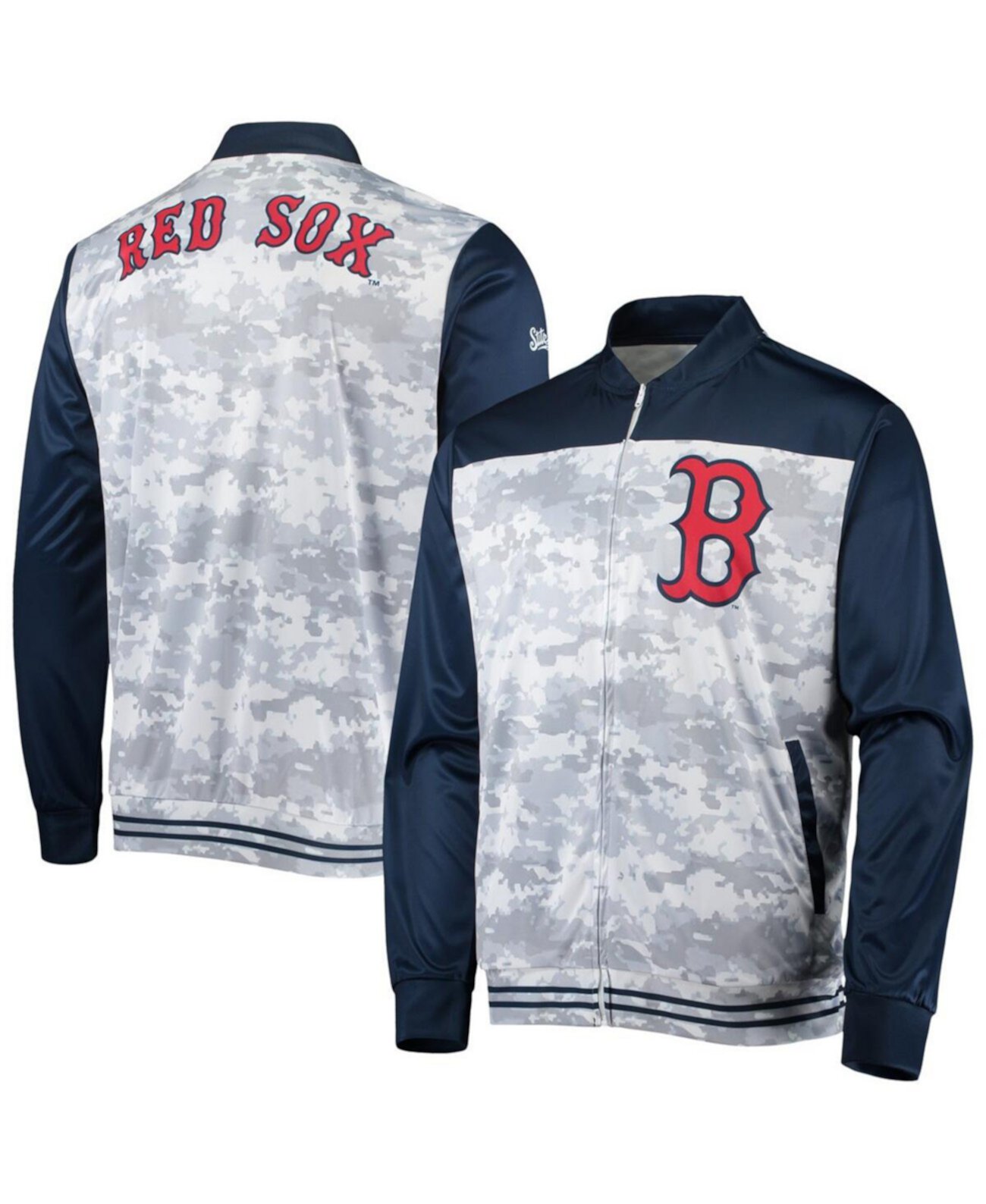 Мужская легкая камуфляжная куртка Boston Red Sox с двумя карманами на молнии Stitches