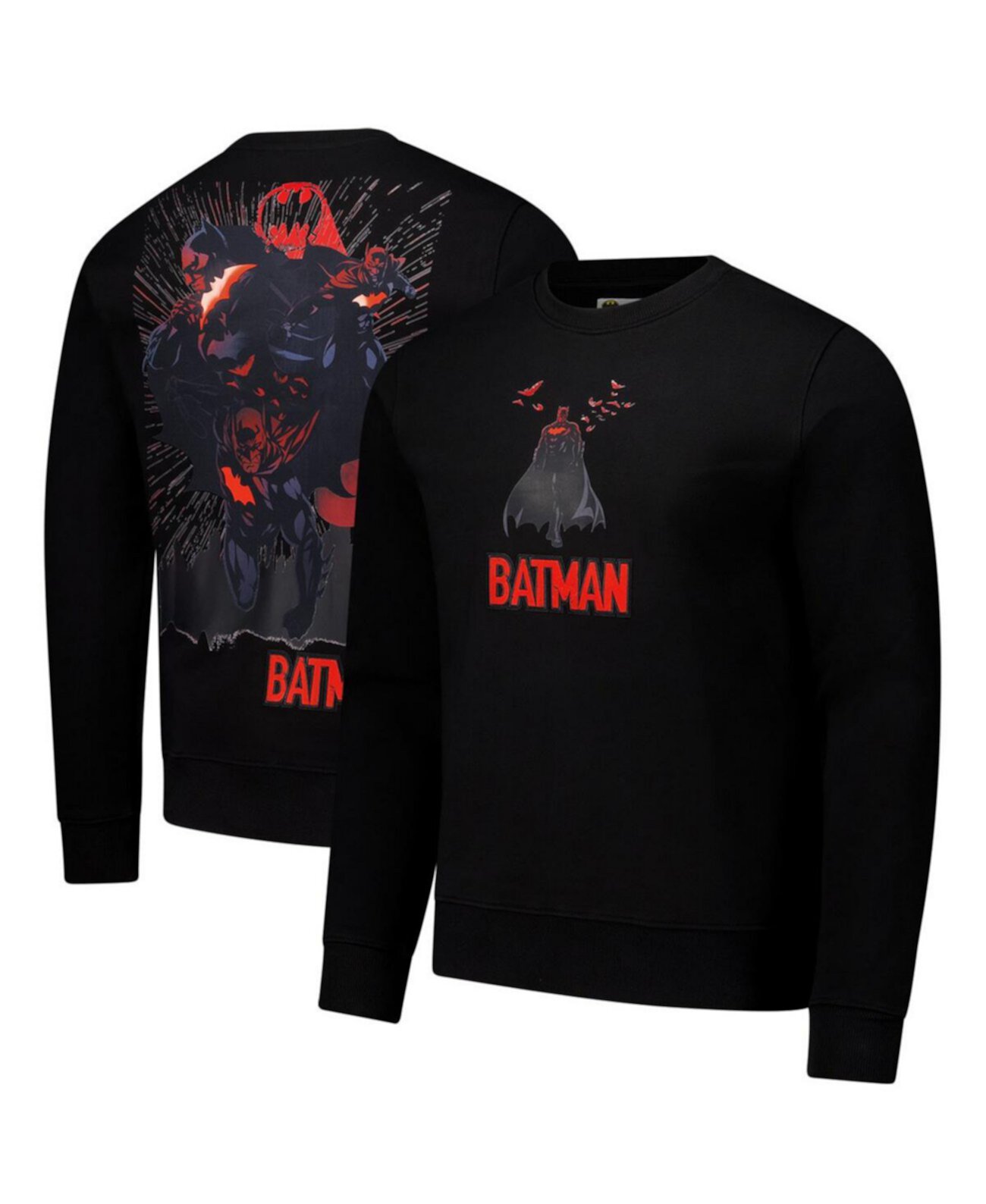 Men's Black Batman Comics Signal Pullover Sweatshirt Freeze Max