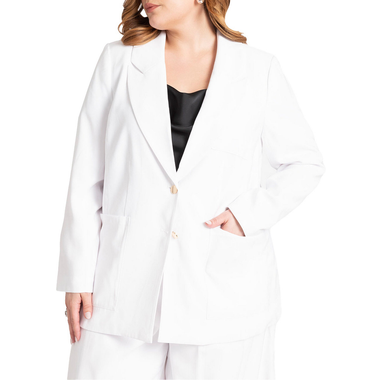 Women's Plus Size Preppy Suiting Blazer Eloquii