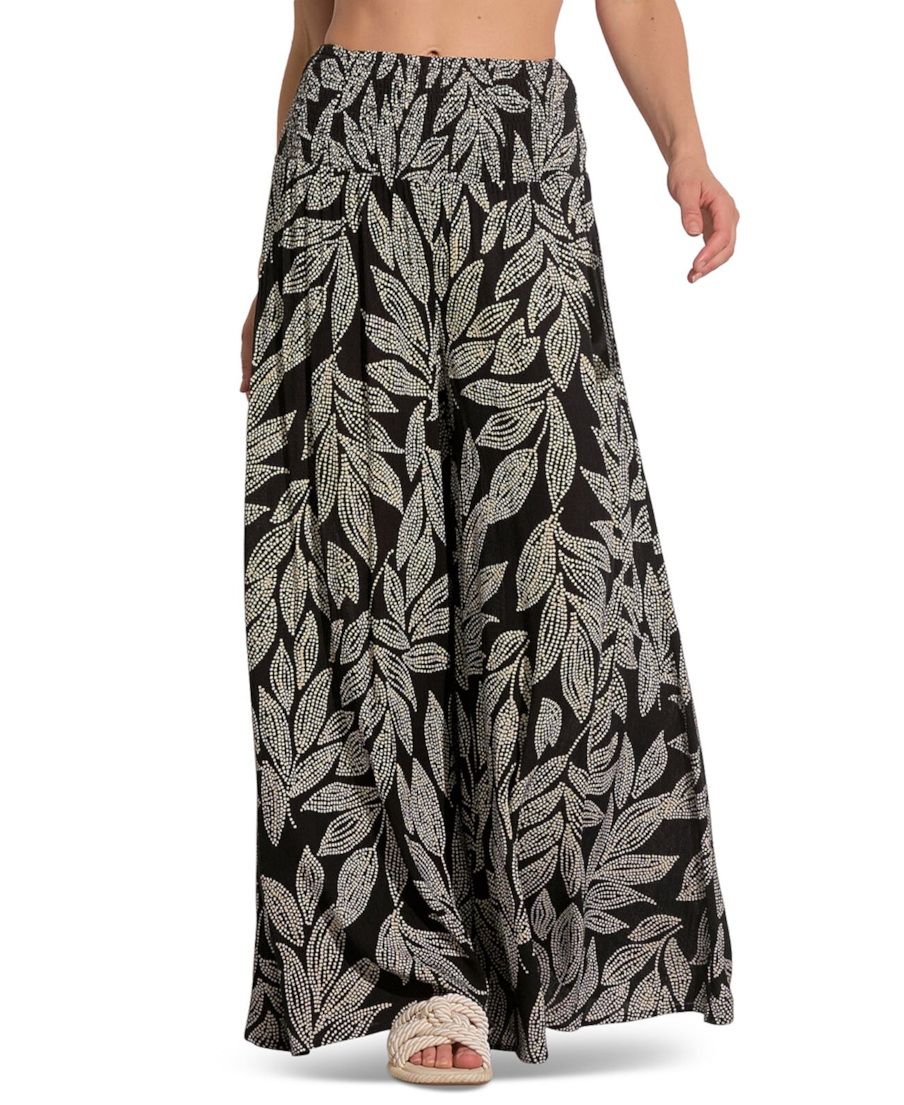 Women's Mid-Rise Wide-Leg Palazzo Pants Elan