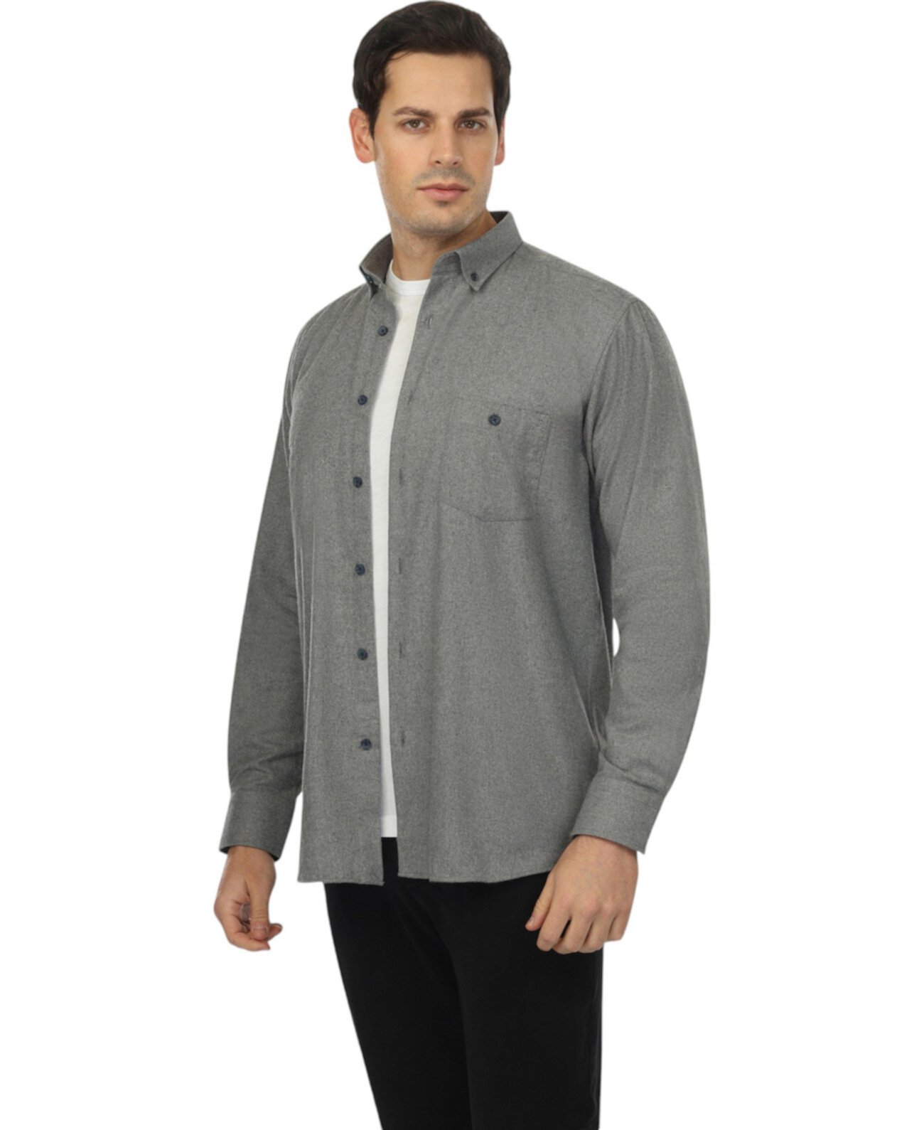 Men's Coastal Slate Button-Down Shirt Vustra