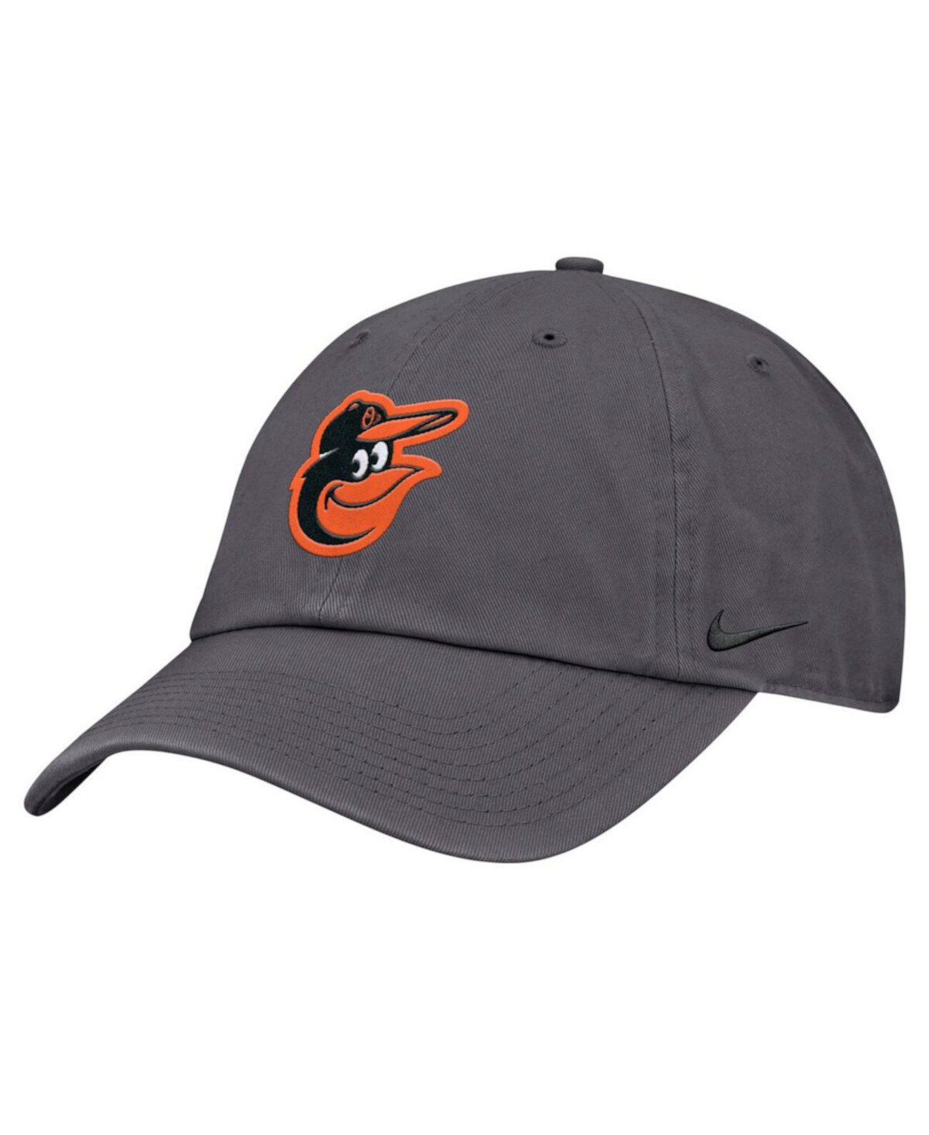 Серая регулируемая бейсболка Baltimore Orioles, низкая корона, 100% хлопок, свободный крой Nike