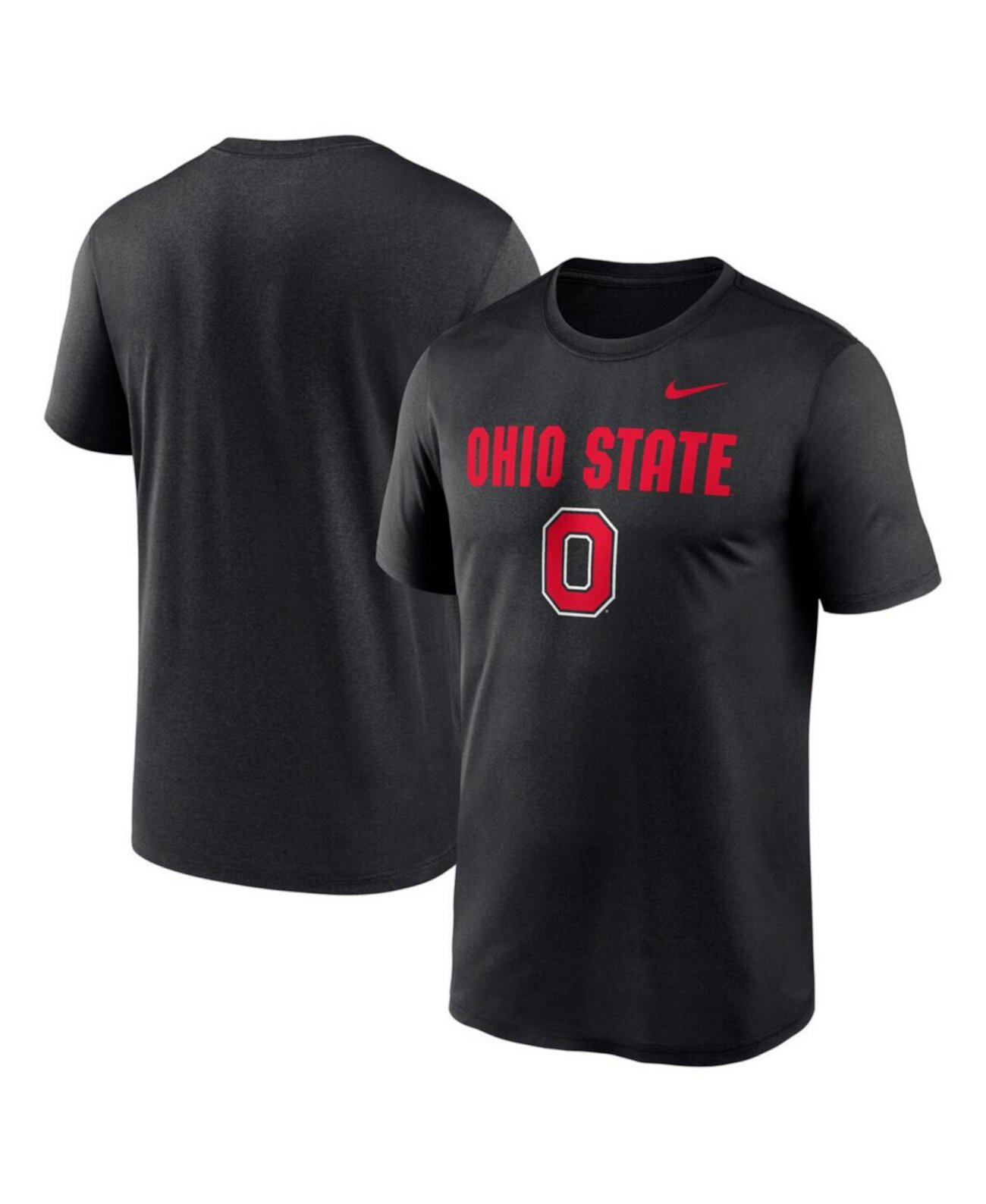 Men's Black Ohio State Buckeyes Lockup Legend Performance T-Shirt Nike