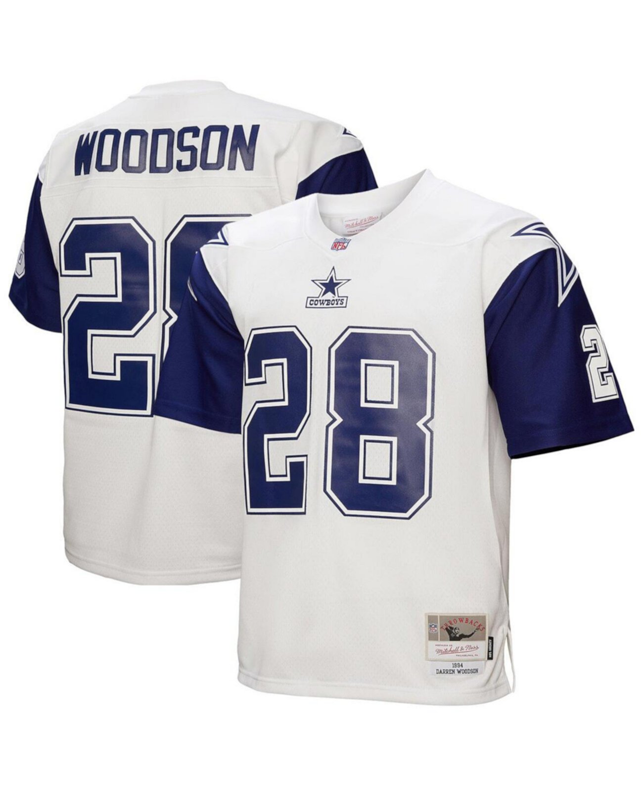 Men's Darren Woodson White/Navy Dallas Cowboys 1994 Alternate Legacy Replica Jersey Mitchell & Ness