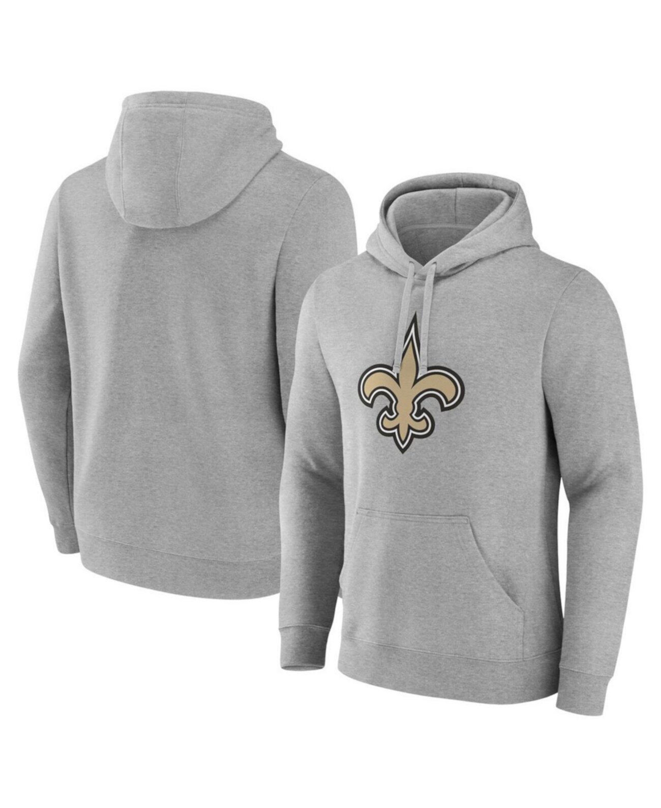 Men's Heather Gray New Orleans Saints Deliver Fleece Pullover Hoodie Fanatics