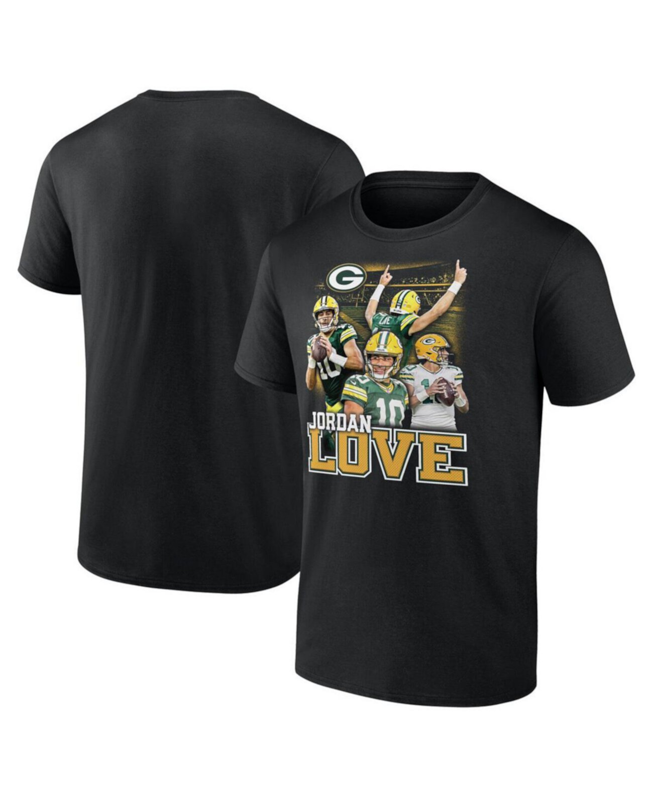 Jordan Men's Love Black Green Bay Packers Notorious Player Graphic T-Shirt Fanatics